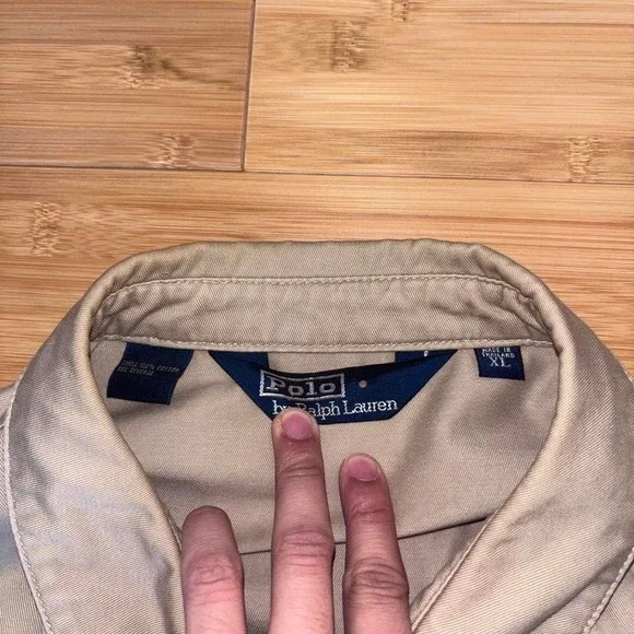 Polo Ralph Lauren Harrington Vintage 90s Beige Zip Up Jacket XL Casual Coat - Picture 4 of 7